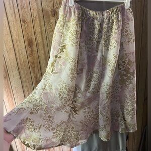 Blair Floral Pleated Midi Skirt Vintage
